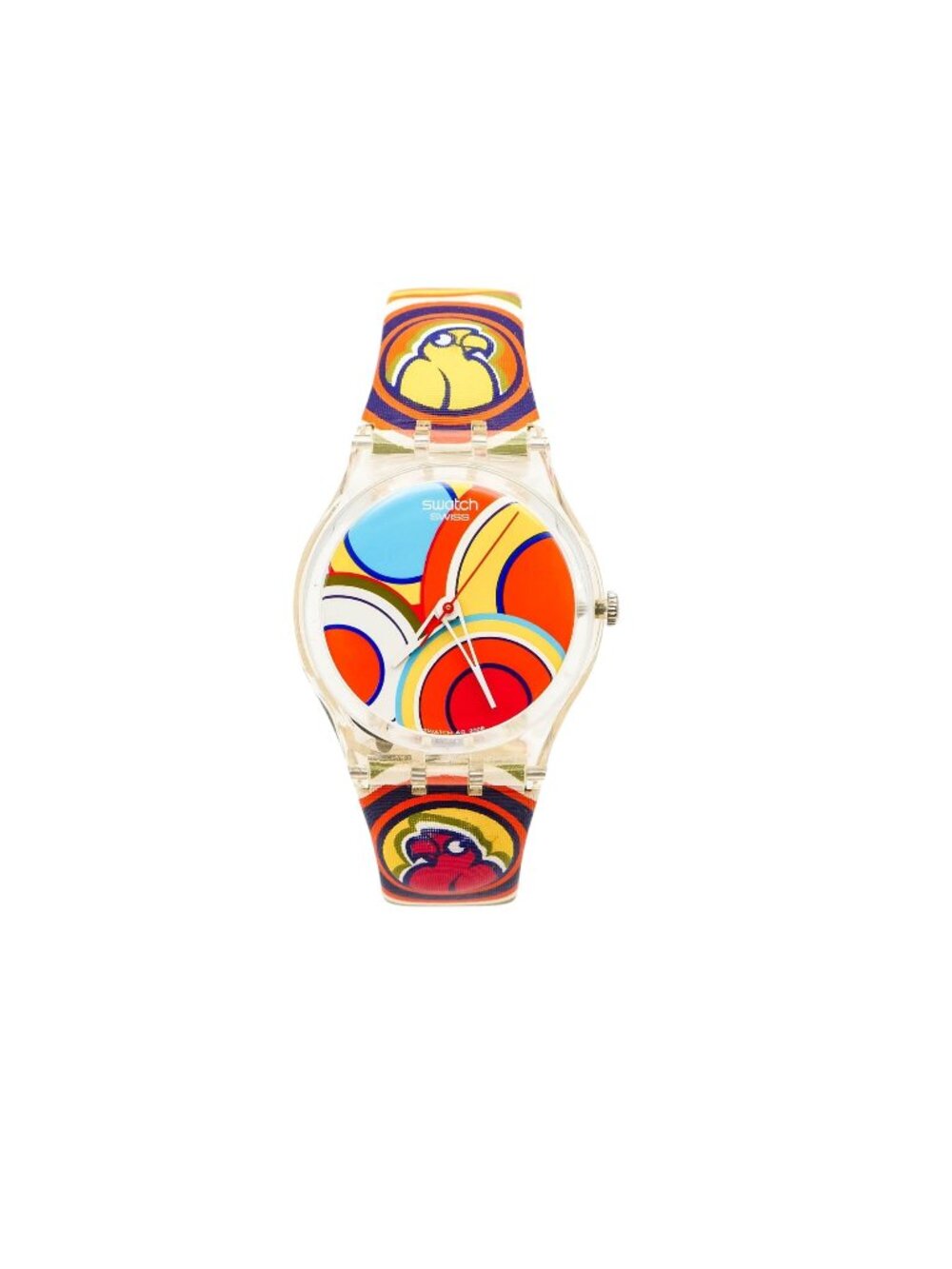 Rare Swatch Gent Bird Twister GE186 Colorful Parrot Tropical Art Watch